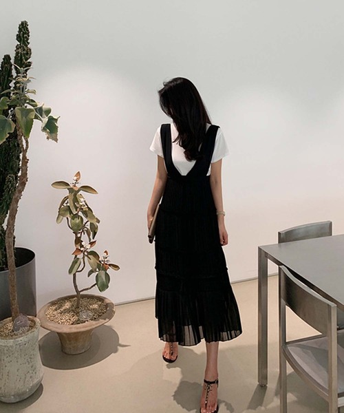 Girly Doll（ガーリードール）の「ティアードフリルマーメイドジャンスカ（ジャンパースカート・レディース・ブラック・M/L）」の18枚目の写真