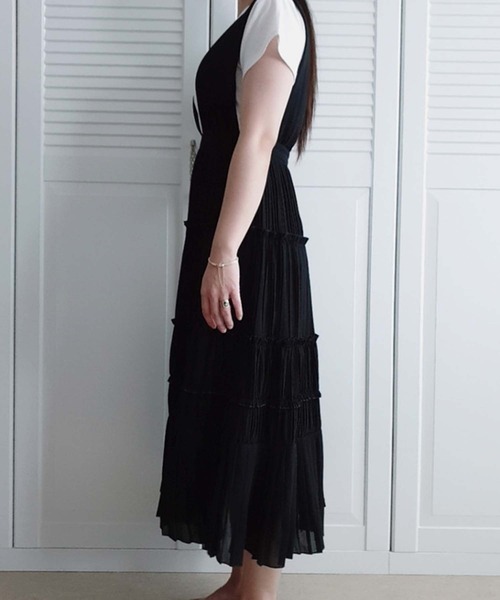 Girly Doll（ガーリードール）の「ティアードフリルマーメイドジャンスカ（ジャンパースカート・レディース・ブラック・M/L）」の15枚目の写真