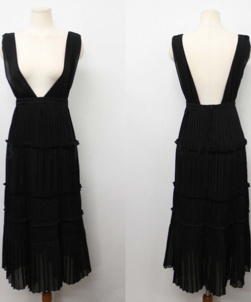 Girly Doll（ガーリードール）の「ティアードフリルマーメイドジャンスカ（ジャンパースカート・レディース・ブラック・M/L）」の9枚目の写真