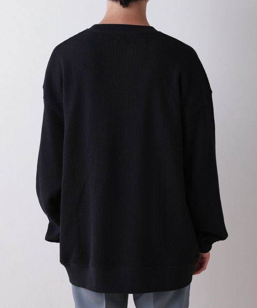 WEGO（ウィゴー）の「WEGO/ヘビーワッフルBIGロンT（Tシャツ/カットソー・メンズ・ホワイト/ブラック・MEDIUM/LARGE）」の16枚目の写真