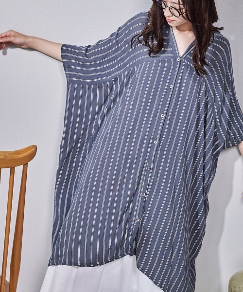 LUPILIEN（ルピリアン）の「レーヨンクレープテントトップス（チュニック・レディース・オフホワイト/A/B・38）」の3枚目の写真