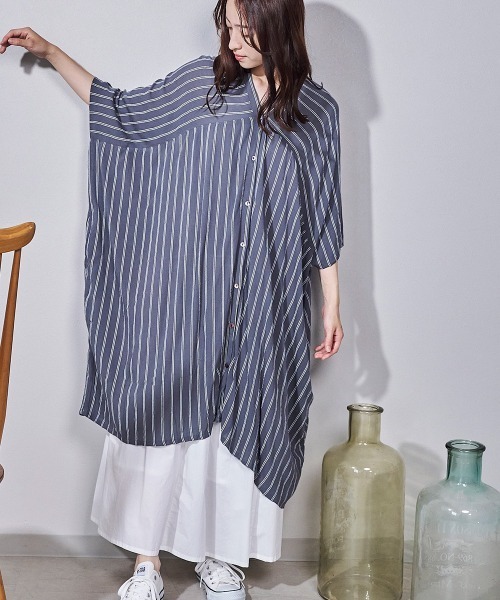 LUPILIEN（ルピリアン）の「レーヨンクレープテントトップス（チュニック・レディース・オフホワイト/A/B・38）」の21枚目の写真