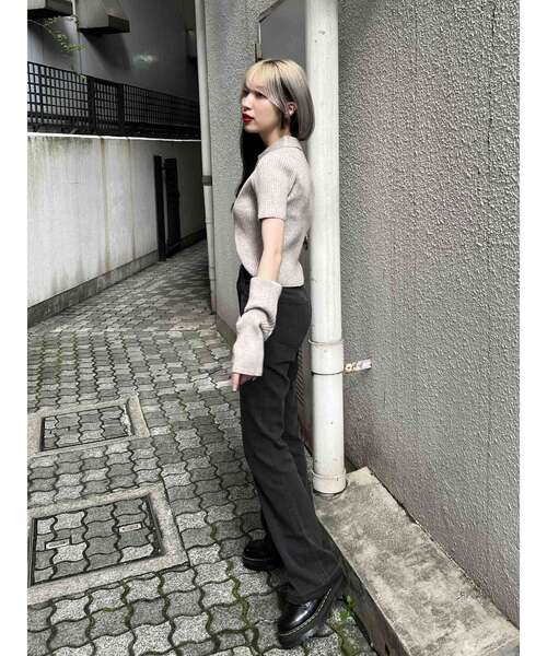 jouetie（ジュエティ）の「カラーフレアパンツ（その他パンツ・レディース・オフホワイト/ブラック/グリーン/ピンク・SMALL/MEDIUM）」の10枚目の写真