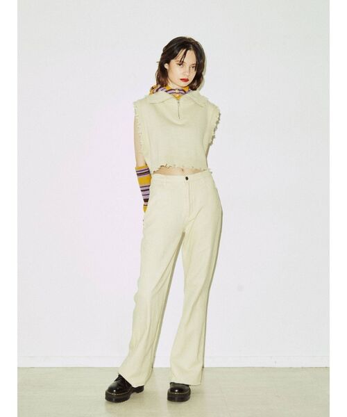 jouetie（ジュエティ）の「カラーフレアパンツ（その他パンツ・レディース・オフホワイト/ブラック/グリーン/ピンク・SMALL/MEDIUM）」の13枚目の写真