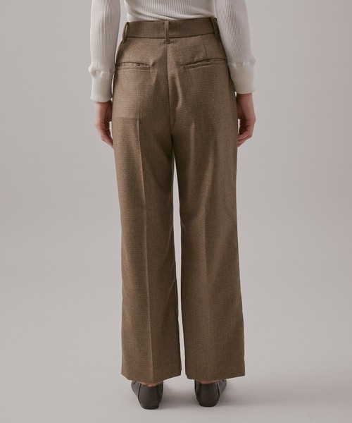 ROPE'（ロペ）の「ウールサキソニーサイドゴムストレートワイドパンツ（その他パンツ・レディース・ブラック/ブラウン/ホワイト・40/38/36）」の9枚目の写真
