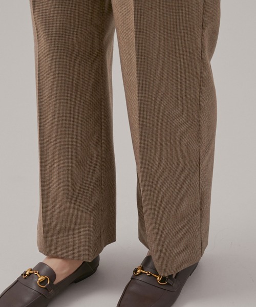 ROPE'（ロペ）の「ウールサキソニーサイドゴムストレートワイドパンツ（その他パンツ・レディース・ブラック/ブラウン/ホワイト・40/38/36）」の5枚目の写真