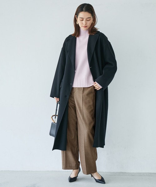 ROPE'（ロペ）の「ウールサキソニーサイドゴムストレートワイドパンツ（その他パンツ・レディース・ブラック/ブラウン/ホワイト・40/38/36）」の21枚目の写真