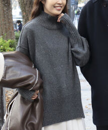 fredy emue | [新色追加]ボリュームスリーブハイネックニット(ニット/セーター)