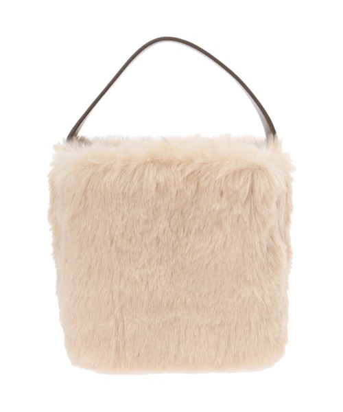 ALEXIA STAM（アリシアスタン）の「Eco Fur Cube Hand Bag /エコファーキューブハンドバッグ（ハンドバッグ・レディース・ベージュ/ブルー/オレンジ系その他・FREE）」の13枚目の写真
