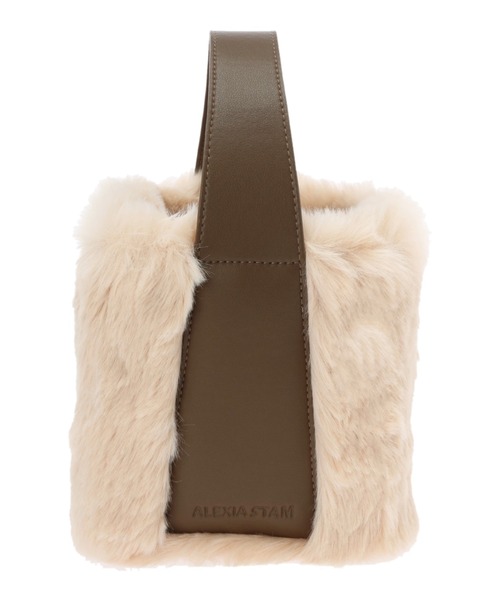 ALEXIA STAM（アリシアスタン）の「Eco Fur Cube Hand Bag /エコファーキューブハンドバッグ（ハンドバッグ・レディース・ベージュ/ブルー/オレンジ系その他・FREE）」の15枚目の写真