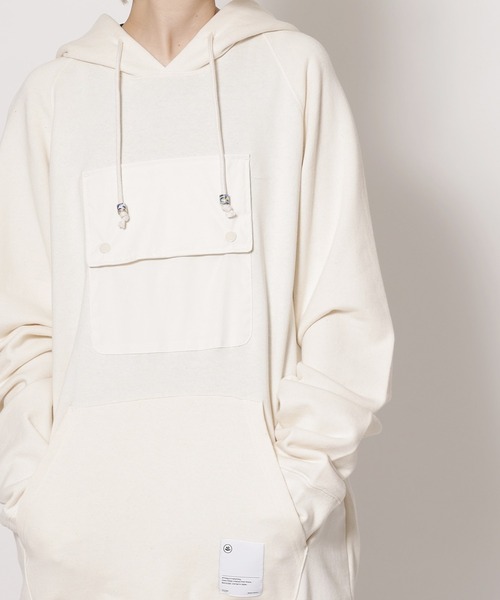 ROOPTOKYO(ループトウキョウ)の「Wasted Collective/ウェステッドコレクティブ Hanmou Fleece pocket Hoodie ビッグシルエット フーディー パーカー(パーカー・メンズ・カーキ/ナチュラル・XL/L/M)」の15枚目の写真