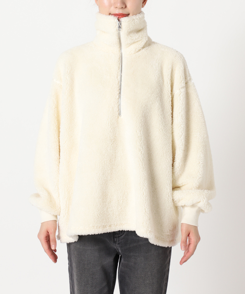 JOURNAL STANDARD relume（ジャーナルスタンダード　レリューム）の「ボアハーフジッププルオーバー（その他トップス・レディース・ブラック/アイボリー・FREE）」の18枚目の写真