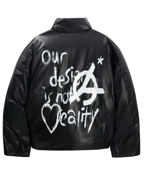 OY(オーワイ)の「『OY/オーワイ』ビーガンPUパディングジャケット(ダウンジャケット/コート・メンズ・ホワイト/ブラック・1/2)」の3枚目の写真