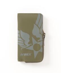 AVIREX（アヴィレックス）の「ｉＰｈｏｎｅ　１４　Ｐｒｏ［手帳ケース／オリーブ］（スマホケース/カバー）」