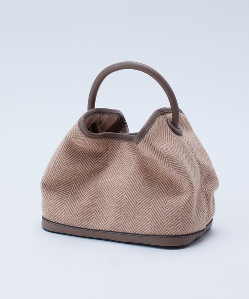 12Twelve Agenda（トゥエルブ　アジェンダ）の「ワンハンドル2wayミディバッグ（ハンドバッグ・レディース・ベージュ/アイボリー/ブラウン・FREE）」の3枚目の写真