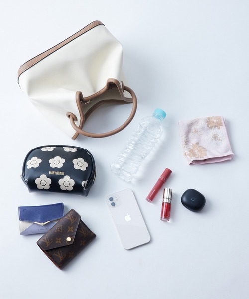 12Twelve Agenda（トゥエルブ　アジェンダ）の「ワンハンドル2wayミディバッグ（ハンドバッグ・レディース・ベージュ/アイボリー/ブラウン・FREE）」の4枚目の写真