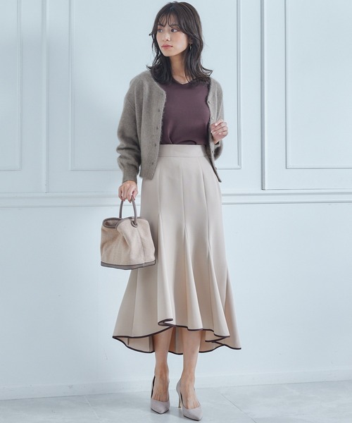 12Twelve Agenda（トゥエルブ　アジェンダ）の「ワンハンドル2wayミディバッグ（ハンドバッグ・レディース・ベージュ/アイボリー/ブラウン・FREE）」の9枚目の写真