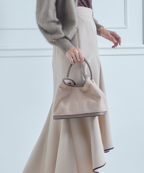 12Twelve Agenda（トゥエルブ　アジェンダ）の「ワンハンドル2wayミディバッグ（ハンドバッグ・レディース・ベージュ/アイボリー/ブラウン・FREE）」の10枚目の写真