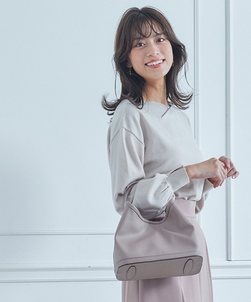 12Twelve Agenda（トゥエルブ　アジェンダ）の「ワンハンドル2wayミディバッグ（ハンドバッグ・レディース・ベージュ/アイボリー/ブラウン・FREE）」の14枚目の写真