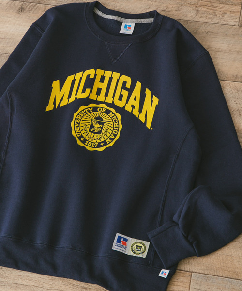 Russell Athletic(ラッセルアスレティック)の「『別注』RUSSELL ATHLETIC×DOORS UNIVERSITY SWEAT(スウェット・メンズ・ネイビー/ホワイト/グレー・MEDIUM/LARGE)」の3枚目の写真
