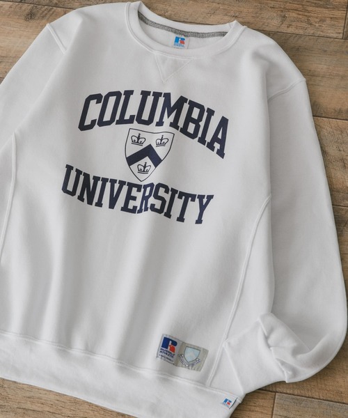 Russell Athletic(ラッセルアスレティック)の「『別注』RUSSELL ATHLETIC×DOORS UNIVERSITY SWEAT(スウェット・メンズ・ネイビー/ホワイト/グレー・MEDIUM/LARGE)」の1枚目の写真