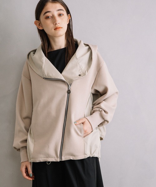 MARECHAL TERRE(マルシャルテル)の「フーディブルゾン(ブルゾン・レディース・アイボリー/ブラック/グレー/ベージュ・MEDIUM)」の5枚目の写真