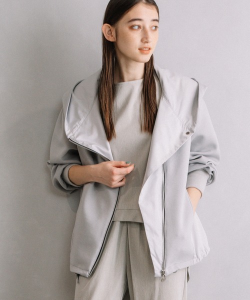 MARECHAL TERRE(マルシャルテル)の「フーディブルゾン(ブルゾン・レディース・アイボリー/ブラック/グレー/ベージュ・MEDIUM)」の10枚目の写真