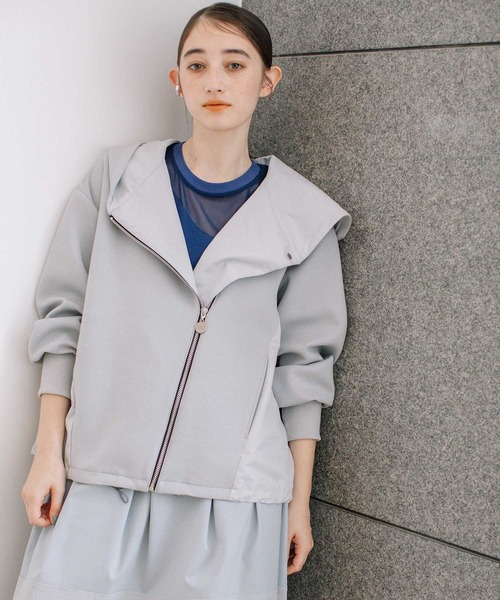 MARECHAL TERRE(マルシャルテル)の「フーディブルゾン(ブルゾン・レディース・アイボリー/ブラック/グレー/ベージュ・MEDIUM)」の22枚目の写真