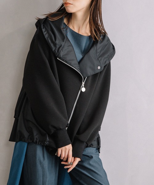 MARECHAL TERRE(マルシャルテル)の「フーディブルゾン(ブルゾン・レディース・アイボリー/ブラック/グレー/ベージュ・MEDIUM)」の6枚目の写真