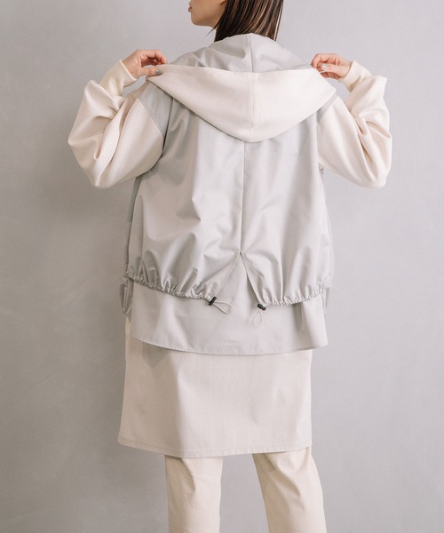 MARECHAL TERRE(マルシャルテル)の「フーディブルゾン(ブルゾン・レディース・アイボリー/ブラック/グレー/ベージュ・MEDIUM)」の7枚目の写真