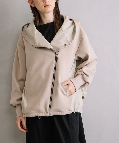 MARECHAL TERRE(マルシャルテル)の「フーディブルゾン(ブルゾン・レディース・アイボリー/ブラック/グレー/ベージュ・MEDIUM)」の9枚目の写真