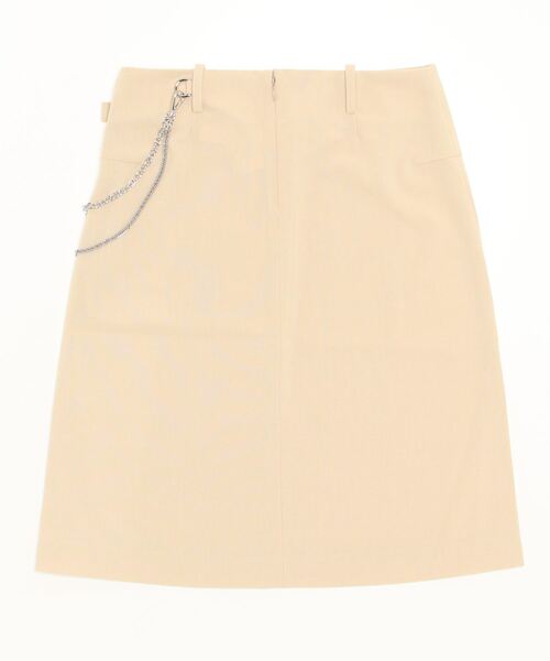 TheOpen Product(ザオープンプロダクト)の「THE OPEN PRODUCT/ザオープンプロダクト/ DETACHABLE CHAIN WRAP SKIRT GTO221SK001(スカート・レディース・ベージュ・2)」の2枚目の写真