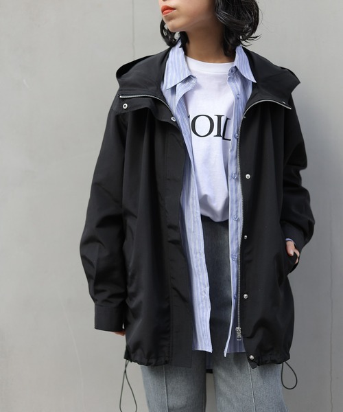 COLONY 2139（コロニートゥーワンスリーナイン）の「ラウンドヘムマウンテンパーカー（マウンテンパーカー・レディース・ベージュ/ブラック/オフホワイト・FREE）」の2枚目の写真