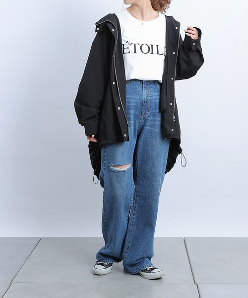 COLONY 2139（コロニートゥーワンスリーナイン）の「ラウンドヘムマウンテンパーカー（マウンテンパーカー・レディース・ベージュ/ブラック/オフホワイト・FREE）」の21枚目の写真