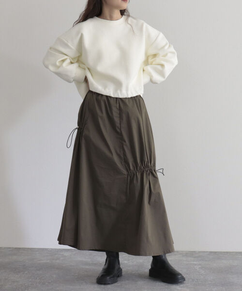 fredy emue（フレディエミュ）の「フロントドロストカットプルオーバー（Tシャツ/カットソー・レディース・ライトグレー/オフホワイト/ネイビー・38）」の12枚目の写真