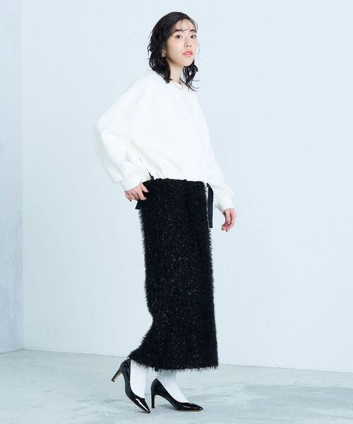 fredy emue（フレディエミュ）の「フロントドロストカットプルオーバー（Tシャツ/カットソー・レディース・ライトグレー/オフホワイト/ネイビー・38）」の18枚目の写真