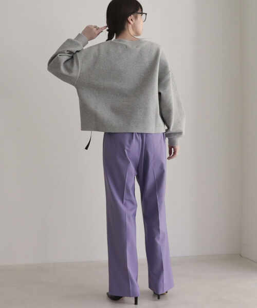 fredy emue（フレディエミュ）の「フロントドロストカットプルオーバー（Tシャツ/カットソー・レディース・ライトグレー/オフホワイト/ネイビー・38）」の5枚目の写真