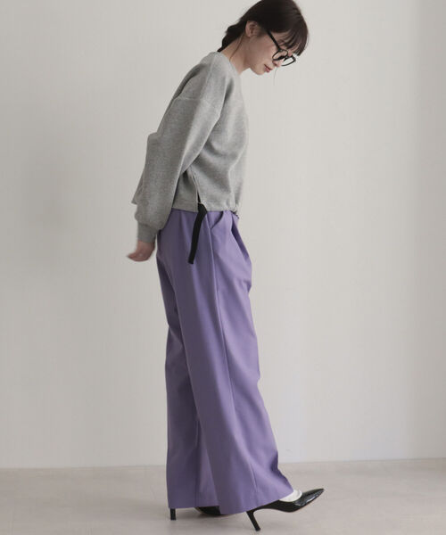 fredy emue（フレディエミュ）の「フロントドロストカットプルオーバー（Tシャツ/カットソー・レディース・ライトグレー/オフホワイト/ネイビー・38）」の7枚目の写真