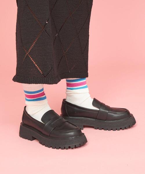 CITEN（シテン）の「＜CITEN＞ラインソックス WOMENS（ソックス/靴下・レディース・ブラック/ピンク/イエロー・FREE）」の3枚目の写真