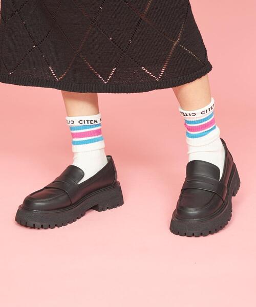 CITEN（シテン）の「＜CITEN＞ラインソックス WOMENS（ソックス/靴下・レディース・ブラック/ピンク/イエロー・FREE）」の14枚目の写真