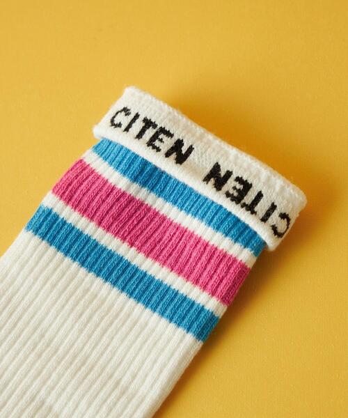 CITEN（シテン）の「＜CITEN＞ラインソックス WOMENS（ソックス/靴下・レディース・ブラック/ピンク/イエロー・FREE）」の5枚目の写真