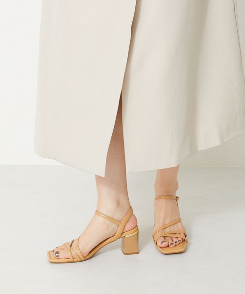 ORiental TRaffic（オリエンタルトラフィック）の「■ナローストラップメタリックラインサンダル/31218（サンダル・レディース・ブラック/グリーン/キャメル/パープル・SS/S/M/L/LL/3L）」の4枚目の写真