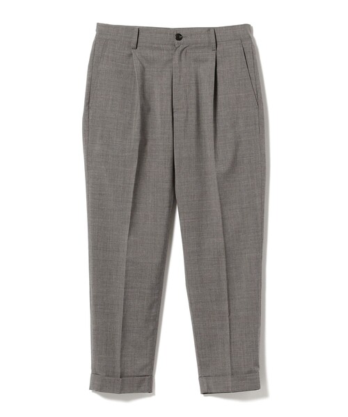 【美品】BEAMS PLUS 1プリーツトラウザーズ サイズM BEAMS PLUS（ビームス プラス）チェックプリント 1プリーツ