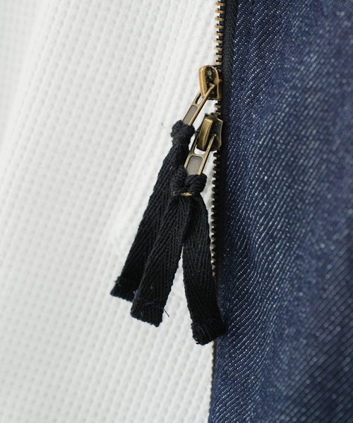 Air Tokyo（エアートウキョー）の「オーバーサイズ バックデザイン ラグランスリーブ ブルゾン（ブルゾン・メンズ・インディゴブルー/アイボリー・MEDIUM/LARGE）」の8枚目の写真