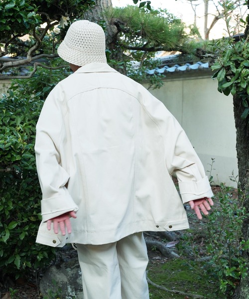 Air Tokyo（エアートウキョー）の「オーバーサイズ バックデザイン ラグランスリーブ ブルゾン（ブルゾン・メンズ・インディゴブルー/アイボリー・MEDIUM/LARGE）」の15枚目の写真