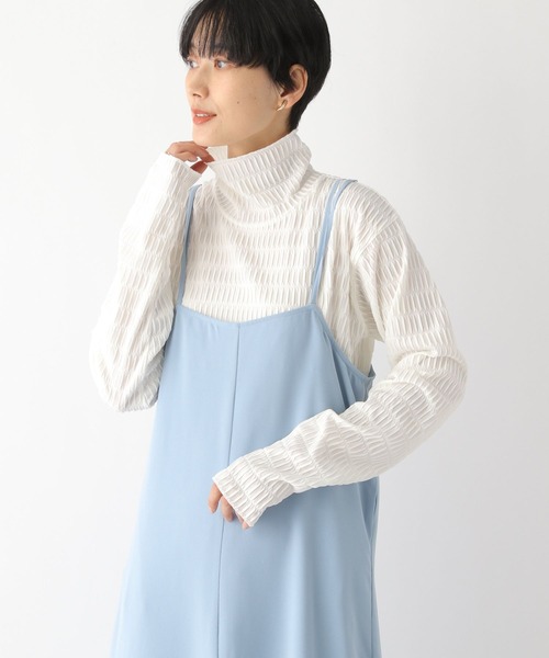 LEPSIM(レプシィム)の「ジガラタートルプルオーバー 182194(Tシャツ/カットソー・レディース・オフホワイト/ライトブルー/ブラック・FREE)」の1枚目の写真