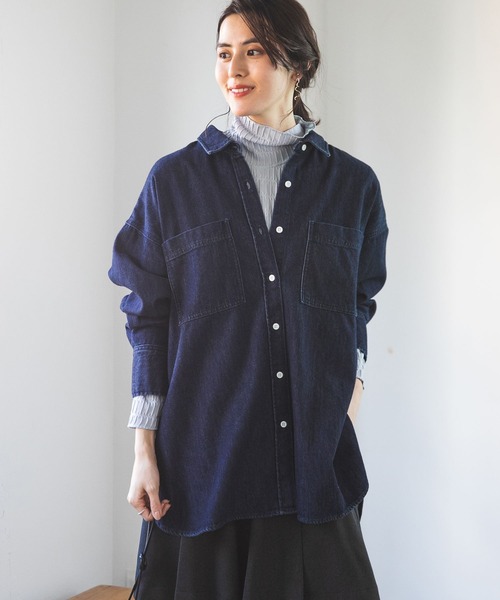 LEPSIM(レプシィム)の「ジガラタートルプルオーバー 182194(Tシャツ/カットソー・レディース・オフホワイト/ライトブルー/ブラック・FREE)」の12枚目の写真