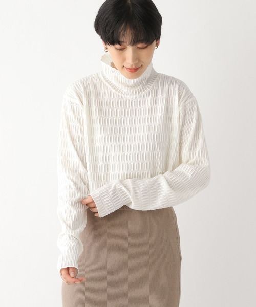 LEPSIM(レプシィム)の「ジガラタートルプルオーバー 182194(Tシャツ/カットソー・レディース・オフホワイト/ライトブルー/ブラック・FREE)」の8枚目の写真