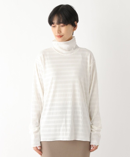 LEPSIM(レプシィム)の「ジガラタートルプルオーバー 182194(Tシャツ/カットソー・レディース・オフホワイト/ライトブルー/ブラック・FREE)」の16枚目の写真