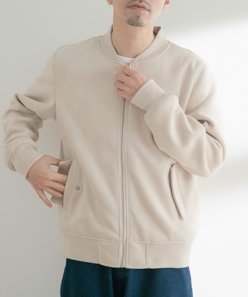 ITEMS URBANRESEARCH（アイテムズ アーバンリサーチ）の「フェイクスエードMA-1（MA-1・メンズ・ベージュ/チャコールグレー/カーキ・MEDIUM/LARGE）」の6枚目の写真